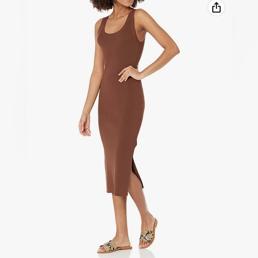 The Drop Women's Yasmin Rib Midi Sweater Tank Dress